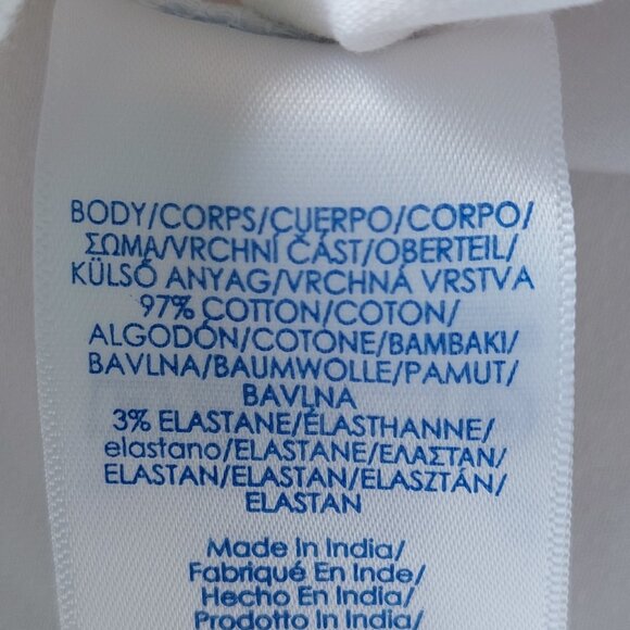 Chaps Cargo Shorts White Elastic Waist Cotton Summer Drawstring, Women S - Picture 7 of 7